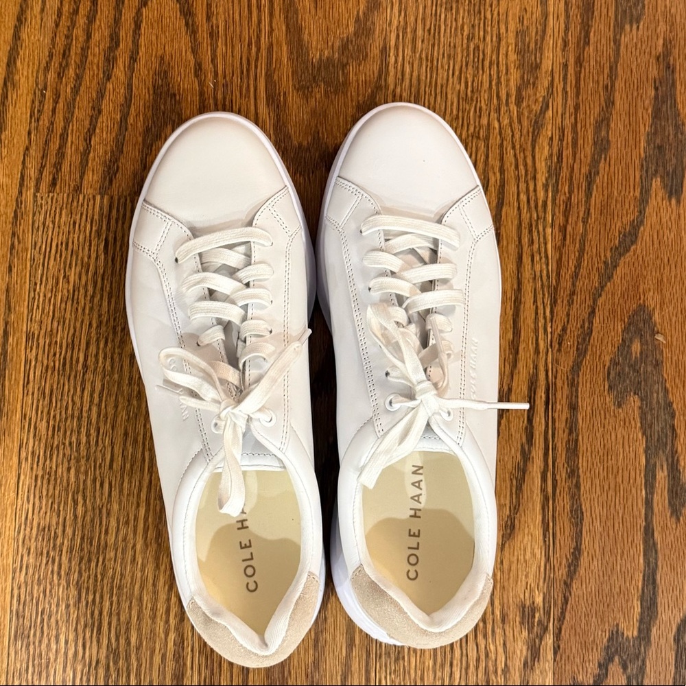 Cole Haan Grand Crosscourt Tennis 2.0 Sneaker with Cream Suede Back - Picture 4 of 7
